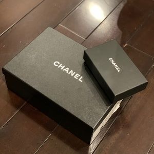 2 empty Chanel shoe box and small box